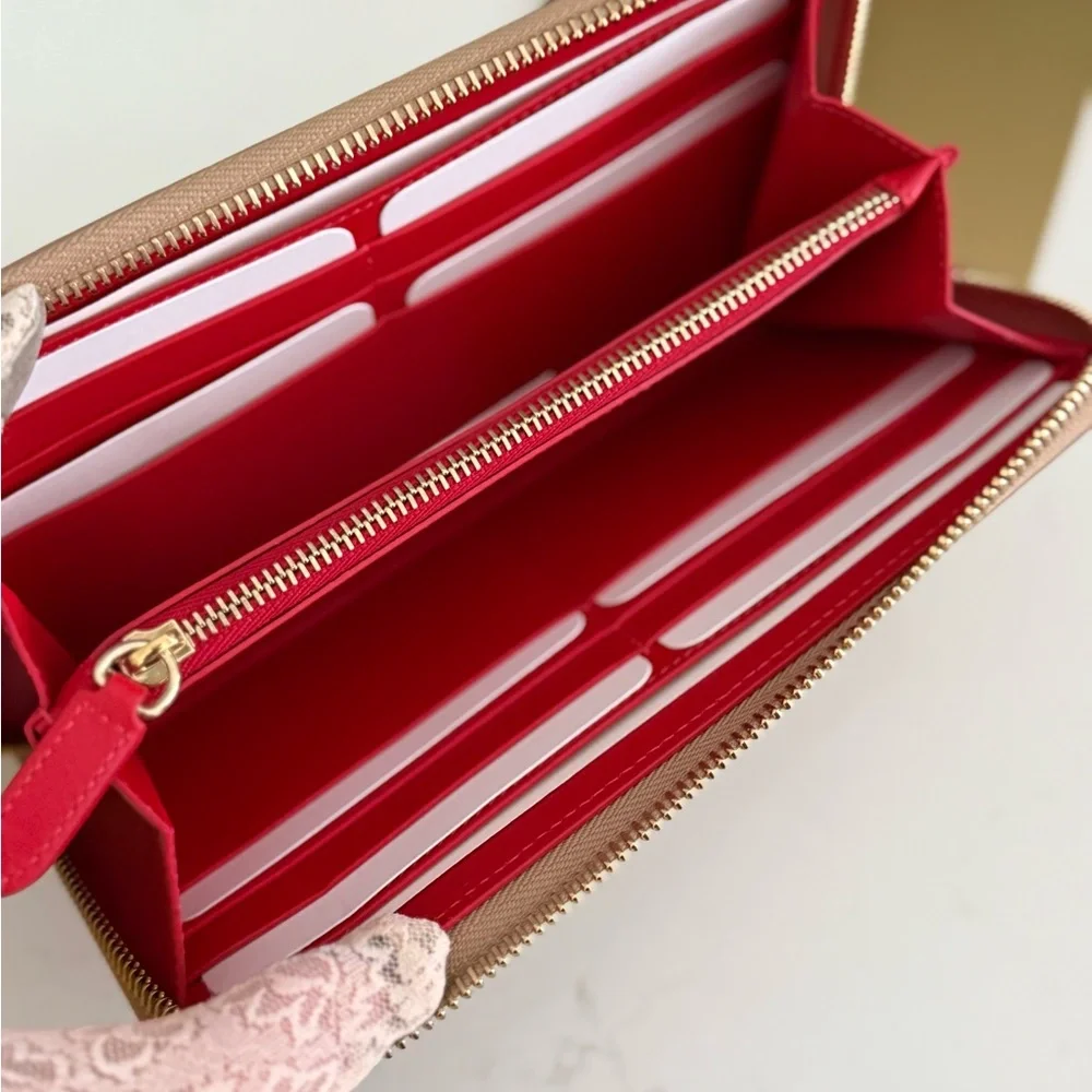 Christian Louboutin Panettone Multi Spike Nude Leather Wallet RARE ~ NWOT - Picture 3 of 13